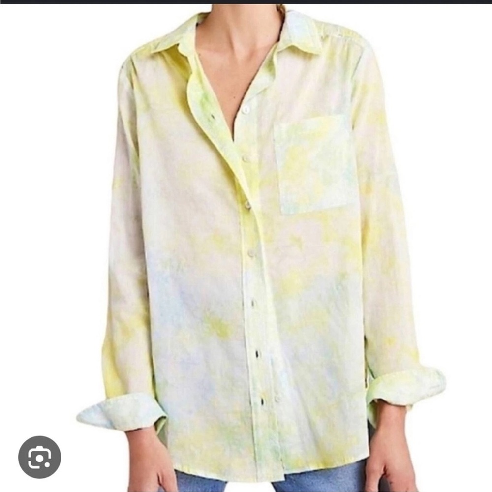 Anthropologie Pilcro & The Letterpress Cate Classic Tie-Dye Button Down shirt.